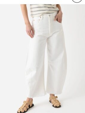 NWT SIZE 25- Citizens Of Humanity White Barrel Leg High-Rise Jeans